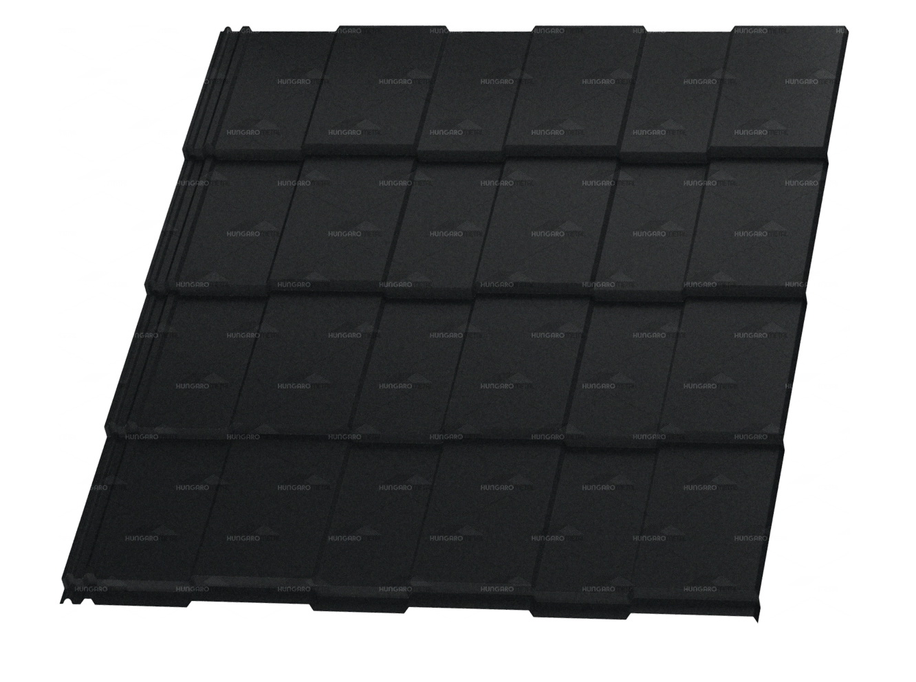 Cserepeslemez hexa 0,45mm (1160/1230mm) (Antikondenzált) MATT RAL9005