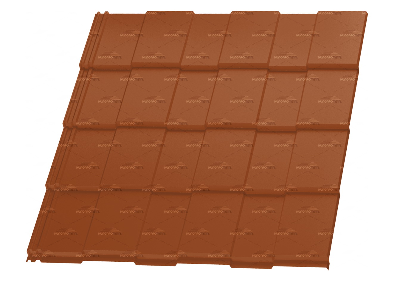 Cserepeslemez hexa 0,45mm (1160/1230mm) (Antikondenzált) RAL8004